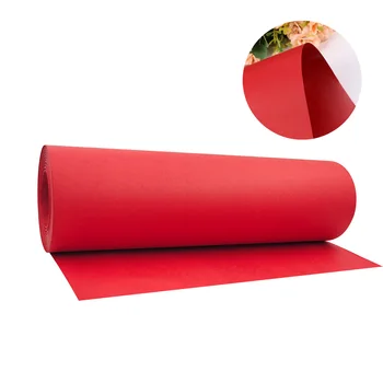 0,3x30 м Ролка червено крафтова хартия, Занаяти и Художествени подаръци са Цветя, Декоративна хартия за Опаковане