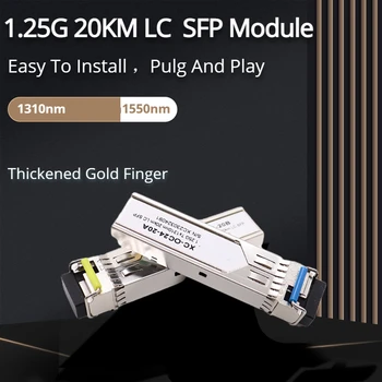 1.25 G 20 км LC-LC Симплексный Конектор SFP Модул Однорежимного Единствен Влакна 1310 нм/1550 nm с Гигабитным Ключ Ethernet Cisco/Mikrotik