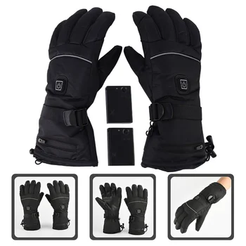 1 Чифт согревающих ръкавици с електрически люк, топли зимни ръкавици за каране на мотоциклет, колоездене