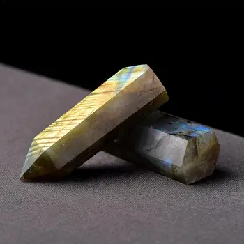 100 Натурален Лабрадорит, Лунен камък, кристал камък с размер на отворите кант, размагничивающие украса от енергийния камък EO