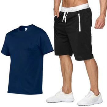 2022 Памук-коноп Лято 2021, Комплект от две части, Мъжка Тениска С къс ръкав, Съкратен Топ, Панталони, Мъжки Спортни Костюми, Дизайн, Мода RA7