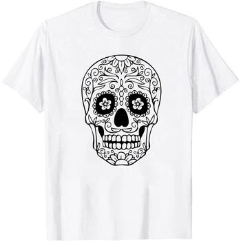 2023 Нова тениска, тениска с черепа, тениска с ужасно принтом, градинска ежедневни Дишаща Мека Готина висококачествена тениска на Хелоуин