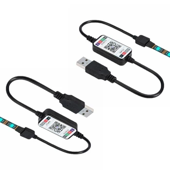 2X безжични led диммера Bluetooth, дистанционно управление DC5-24V, Управление на свързване с телефонен приложение за RGB ивица светлина, таймер за превключване на