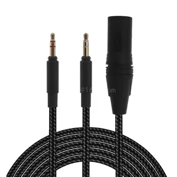 4-пинов балансиран кабел за замяна двойно 3,5 мм кабел слушалки за Hifiman Arya