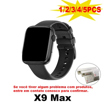 45 мм Женски мъжки умен часовник Безжично зареждане и Bluetooth Предизвикателство Съобщение за Напомняне за тревожност Спортни смарт часовници X9 MAX с размер 2,0 инча 2023 година
