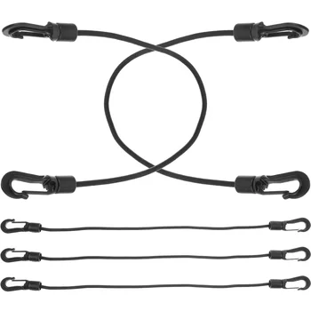 5 бр. Еластичен кабел за каяк, Малко каишка с катарама, Многофункционална кука за къмпинг, многофункционална въже