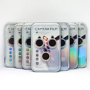 50шт Диамантена защита на обектива на камерата за iPhone 15 13 14 11 Pro Max Калъф за iPhone 12 15 Plus Защитното стъкло на обектива на камерата