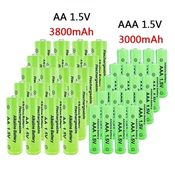 AAA + AA акумулаторна батерия алкална батерия AA от 1,5 3800 ма - 1,5 ААА 3000 mah, фенерче, играчка часовници, MP3 плейър, безплатна доставка