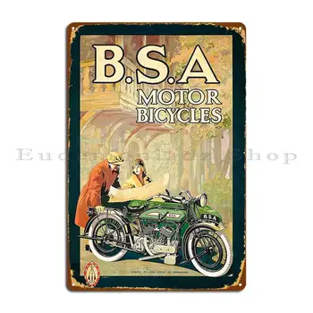B S A Motor Bicycles 1926, Модерен дизайн, реклама мотоциклети, Метални табели, пещера за бар, Индивидуален дизайн на партита, Домашен Тенекиен плакат
