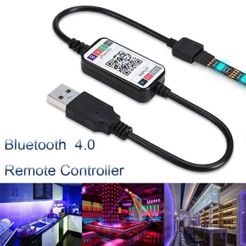 Bluetooth Контролер led лента Smart RGB Light Strip Безжично приложение за Дистанционно управление на музика USB Дневна Спалня Парти