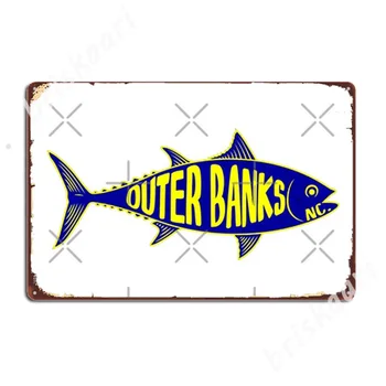 Outer Banks, Северна Каролина, Риболов на риба тон, Метални табели, указателни Табели, начало печат, Кино, хол, Тенекеджия табели, Плакати