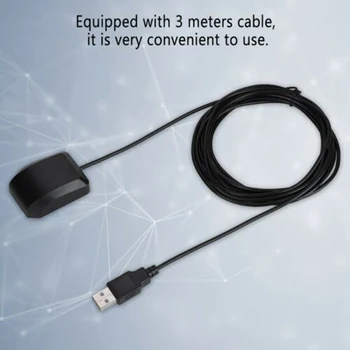 USB-антена, аксесоари за GPS приемник 2в1, двоен модул Glonass за кола, лаптоп, телефон, черен, проследяване на 1575-1602 Mhz