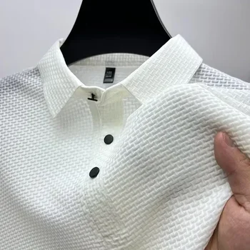 -VIP Link2, до 5XL, лятна нова мъжка риза поло с къс ръкав Ice Silk