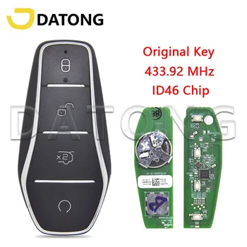 Автомобилен Ключ Дистанционно Управление Datong World За BYD Чин PLUS DM-i EV Юан SON ID46 С Чип 433,92 Mhz, Оригиналната Карта Promixity