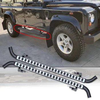 Автомобилни аксесоари от дясната стоманена странична стъпка е подходящ за land Rover defend 110 крака Nerf bar защитник на педала на страничната стълба
