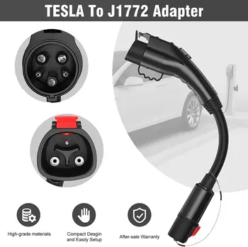 Адаптер Tesla за J1772, Макс 60 Ампера и 250-Tesla за type1 е Съвместим с жак Tesla High Powered