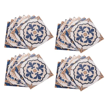 Горещи 40шт Етикети на плочки в марокански стил, водоустойчиви Стикери за стена, арт декор за баня, 6X6 см
