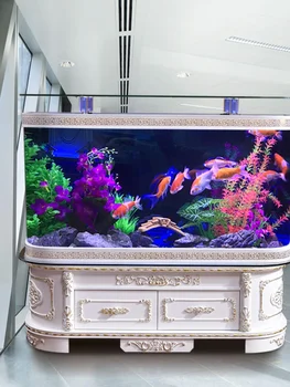 Европейският аквариум за риби екологичен стъклен аквариум с ултра-бяла дъга стена на средни и големи размери без вода