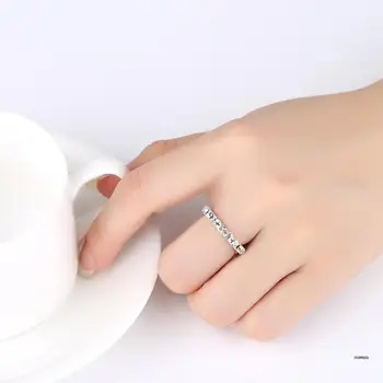 Еластични пръстени на пръстите си с инкрустиран с кристали, Разтеглив Годежни пръстени