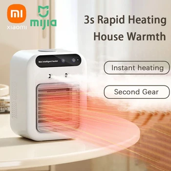 Електрически нагревател Xiaomi 2 в 1 Преносим Настолен нагревател, Нагревател за топъл въздух Вентилатор Нов Радиатор Нагревател за дома за офиса за зимата