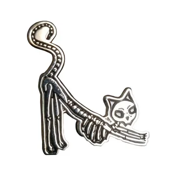 емайл икона с виртуален скелет на котка