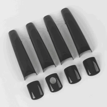 За FIAT SCUDO 2007-2017, черна хромирана рамка, която дръжката е от въглеродни влакна, накладки, стикер за стайлинг, Автоаксесоари