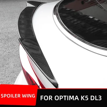 За Kia Optima K5 DL3 2020 Задната част на капака на багажника, спойлер под формата на патешко опашката, крилата, КОРЕМА, е черно-бяла карбоновая печат, външни аксесоари