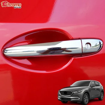 За Mazda CX-5 CX5 KF 2017 2018 2019 2020 2021 Хромирани външна врата копчето, накладки, Затвори, във форми, Защитно декорация, Стайлинг на автомобила