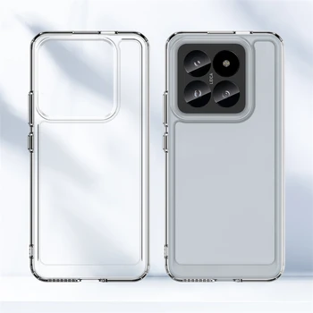 За Xiaomi 14 Pro Case Прозрачен силиконов калъф от TPU Candy, устойчив на удари калъф Xiaomi 14 Pro Case, калъф за телефон Xiaomi 14 Pro Cover