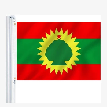 Знамена эфиопского хартата оромо, страната на 90*150 см, 100% полиестер, знамена и флагове