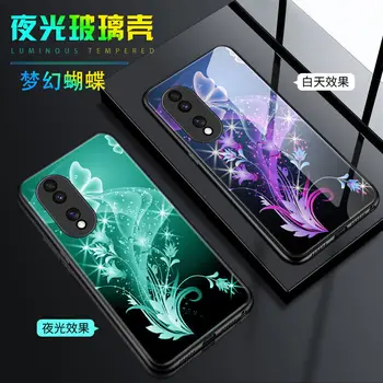 Калъф от нажежен закалено стъкло за Huawei Honor 70 Pro, тъмна делото за Huawei Honor 70, калъф