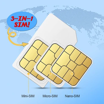 Карта на данни от Мобилен телефон СИМ-Карта На 1-30 дни 1 GB СИМ-карти 3-В-1, 4G, Wifi Неограничен Достъп До Интернет За Южна Корея
