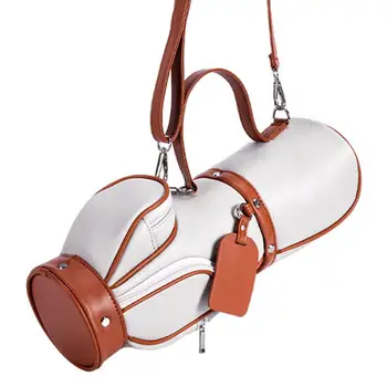 Кожена чанта за голф, еластична, поставка за топките за голф, аксесоари за голф, дамска чанта през рамо, лека изкуствена кожа с едно рамо