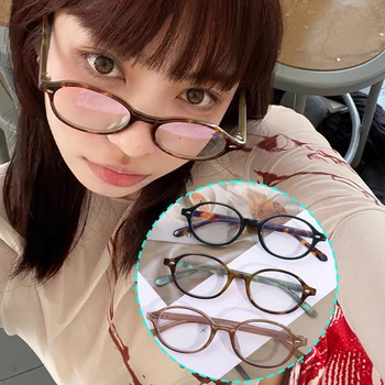 Корейски Нов Y2K Овални Рамки Ins Sweet Cool Eyewear Декоративни Пикантни Очила За Момичета, които Четете Компютър, Анти-Синя Светлина, Очила, Подаръци