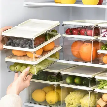 Кутия за съхранение в хладилник, Прозрачна дръжка за замразяване на хранителни продукти, на специална кутия за зеленчуци, за Довършителни работи на Нова кухня