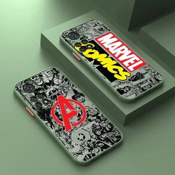 Логото на Отмъстителите на Marvel Comics Калъф За Телефон Xiaomi 12 11 T Pro S Redmi Note 12 11 10 9 8 Pro S T 5G Матиран Прозрачен Калъф