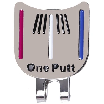Магнитна скоба за капак сменяем метален маркер за насочване на топката за голф one пат Цвят на комплекта