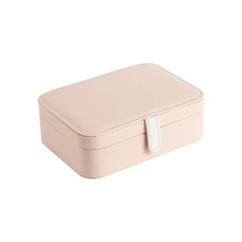 Малка Кутия-Органайзер За Бижута Пътен Калъф За Бижута, Изкуствена Кожа Преносими Кутии За Съхранение на Бижута Притежателят на с Обеци Плоча A