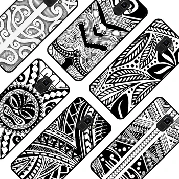 Мек калъф Племето на маорите Полинезийски Самоанского За Samsung A3 A5 J1 2016 J3 J7 J5 2017 А7 А9 J8 J4 J6 A6 A8 Plus 2018 Cover