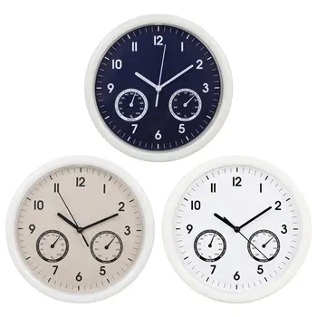 Модерните стенни часовници с дисплей на температурата и влажността, окачени часовници за