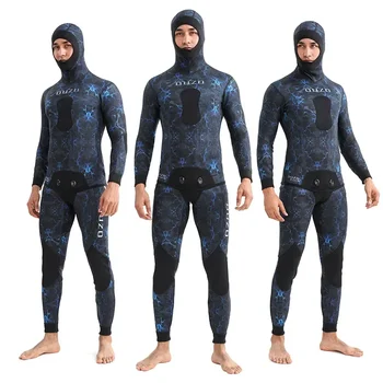 Неопрен OUZO1.5mm отделни камуфляжный костюм за лов и риболов, неопреновый неопрен за подводен риболов, мъжки костюми за гмуркане
