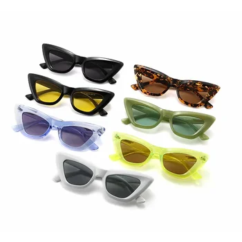 Нова мода, индивидуалност, котешко око, слънчеви очила в малка рамки, Слънчеви очила с защита от uv, Трендови точки в европейския и американския стил