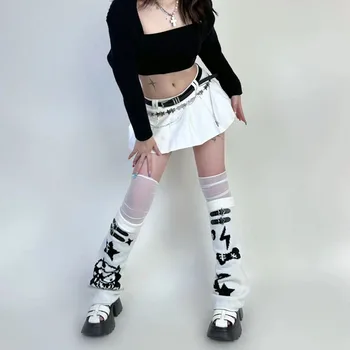 Нови модни дамски възли гамаши Harajuku от мрежата в стил мозайка с изображение на Звезда Дълги чорапи Реколта градинска облекло в стил гръндж за зимата е Топла разпродажба
