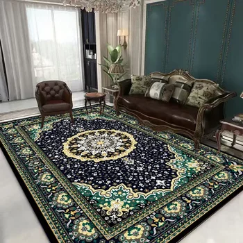 Персийски килими, Американски стил, Ретро Интериор за дневната, мокет, диван за хол, постелки за спални, луксозни постелки за пода, които могат да се перат