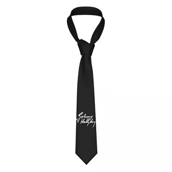 Персонализирани вратовръзка легендите на френския рок Джони Холлидея, мъжки модни копринени вратовръзки сватба
