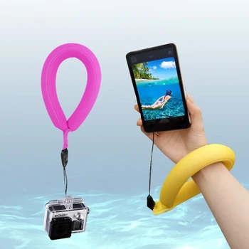 Плаващ презрамка за камера, водоустойчива пяна, за да плаваща камерата на телефона, универсален плаващ каишка за подводни камери, непромокаем калъф-чанта