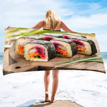 Плажна кърпа за суши, голям, гъст плажна кърпа от микрофибър, суперабсорбирующее, без пясък, хубава плажна кърпа за суши, за къпане на плажа