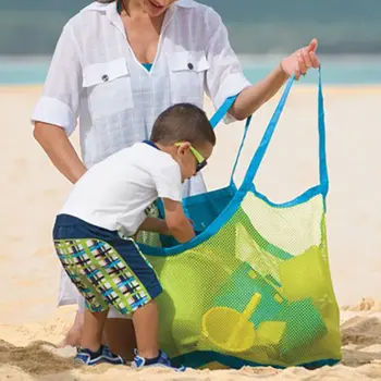 Плажната Mesh Bag Детски Пясък Преносими Детски Плажни Играчки, Чанти, Дрехи За Съхранение На Играчки Организаторите За Подробности Козметични Чанти Чанта За Грим