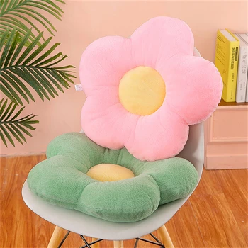 Плюшен възглавница с цветен модел, Мека възглавница за стол с растително подсолнухом, Декоративни възглавници за дома, възглавнички, подаръци за рожден Ден