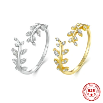 Пръстен от 100% 925 сребро, модерен, класически, инкрустирани с диаманти отваряне на пъпките, дольчатые дамски пръстен на пръста си, очарователни декорации